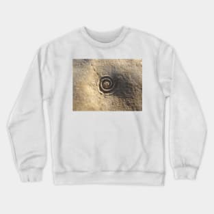 Fossil of a Spiral Shell in Stone Crewneck Sweatshirt